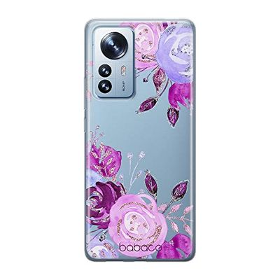 ERT GROUP etui na telefon Xiaomi 12 PRO, case oryginalny i oficjalnie licencjonowany przez Babaco, wzór Flowers 005, optymalnie dopasowane, plecki z TPU częściowo przeźroczyste