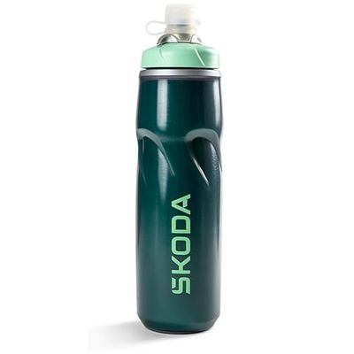 Skoda 000050309J - Borraccia termica per bicicletta, 620 ml, colore: Verde