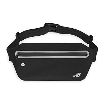 New Balance LAO63906BK Sac Banane pour Ceinture de Course – Slim Workout Fanny Pack | Sac de Jogging résistant à l'eau et Ceinture de Marche pour Femme et Homme Noir