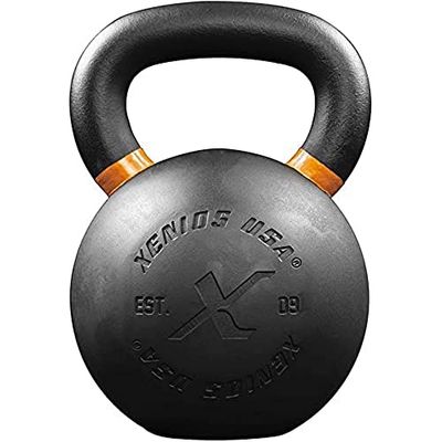 Xenios USA - PSRBKBL28 - Kettlebell en fonte caoutchoutée noire - 28 kg.