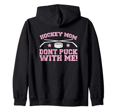 Hockey Mom Pun Non Puck With Me Moms Hockey Felpa con Cappuccio