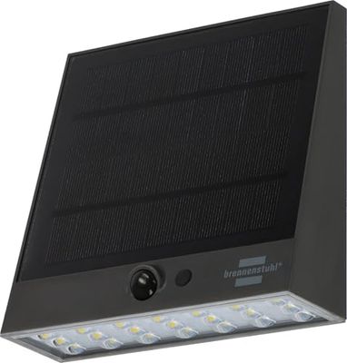 Brennenstuhl Solar LED Faro SOL 1000 Lampada da parete piana/LED per esterni con rilevatore di movimento (IP54, 1000lm, 4 diverse modalità di illuminazione, sensore crepuscolare, incl. batteria