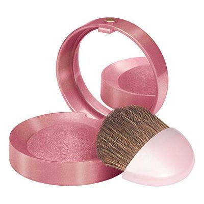 BOURJOIS - Boîte Ronde Blush 33 Lilas D'or - Piceau & Miroir Intégré - Technologie Fard Cuit - Texture Fine & Légère - Facile À Estomper - Parfum Gourmand