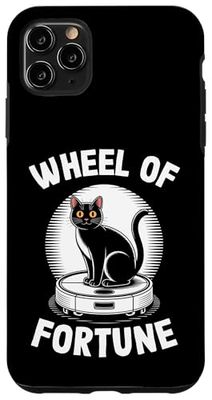 Wheel Of Fortune Cat On Robot Vacuum Cleaner Cat Case for iPhone 11 Pro Max