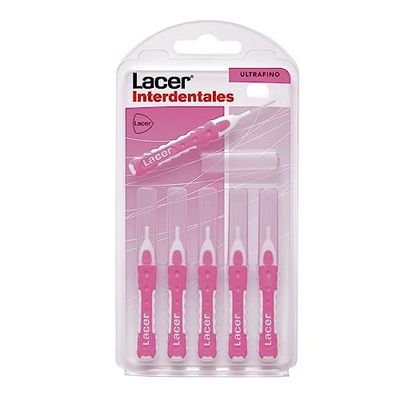INTERPROXIMAL - Cepillo Interdental Recto Ultrafino 6 Unidades, Mango Bimaterial y Antideslizante, Cuello Flexible, Máxima Eficacia, Filamentos Tynex, Previene y Elimina la Placa Bacteriana