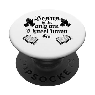 Jesús, me arrodillo, diseño cristiano PopSockets PopGrip Adhesivo