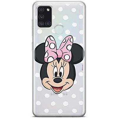 ERT GROUP mobiltelefonfodral för Samsung A21s originalt och officiellt licensierat Disney mönster Minnie 057 optimalt anpassad till formen på mobiltelefonen, gedeeltelijk transparant