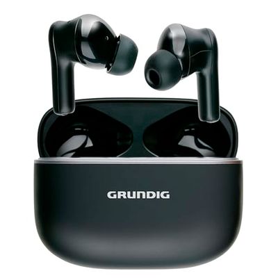 Grundig Auricolari Bluetooth - Cuffie Wireless 300mAh - Auricolari Senza Filo con Display LED e 6,5 Ore di Autonomia - Inclusa Custodia di Ricarica e Cavo di Ricarica USB-C