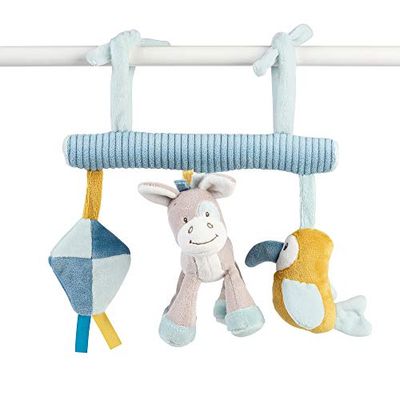 Nattou Spielgoed om op te hangen Tim & Tiloo met rammelaar, 23 x 24 x 7 cm, blauw