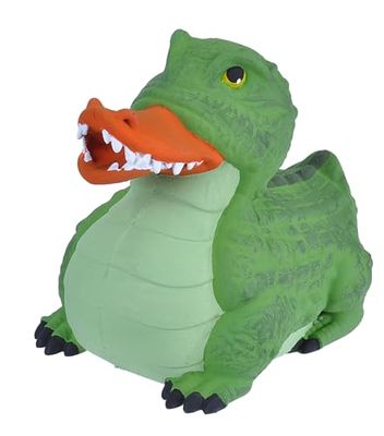 Wild Republic Rubber Duck Crocodile, Canard en Caoutchouc, Jouet de Bain, Idée Cadeau pour Bébé, Canard en Plastique, Super Cadeau pour Les Enfants et Les Adultes, 10 cm