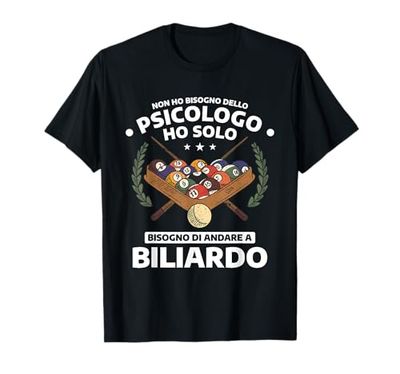 Citazione Sport Biliardo Divertente Per Giocatore Biliardo Maglietta