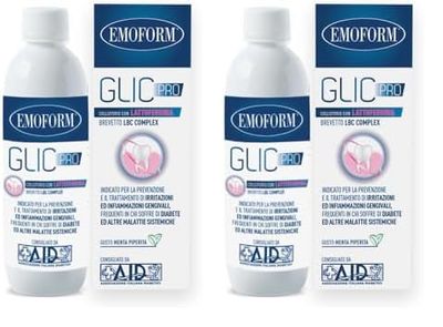Emoform GLIC PRO COLLUTORIO Antiossidante con Lattoferrina 300 ML,Neutro (Confezione da 2)