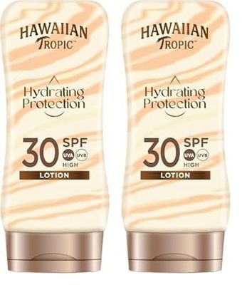 Hawaiian Tropic Silk Lozione solare idratante, SPF 30, 180 ml, Confezione da 2