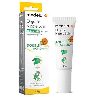 Medela Organisk bröstvårtskräm | Lugnande och närande för ammande mödrar | 100 % naturlig och säker | snabb lindring för stressade bröstvårtor – Postpartum Essentials – 40 g