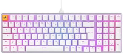 Glorious Gaming GMMK 2 Full Size (96%) - Tastiera da gaming meccanica, struttura in alluminio, personalizzabile, tasti a doppia iniezione, Glorious Fox Switches, RGB, layout QWERTY nordico - Bianco