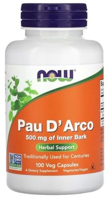 Now Foods - Pau D'Arco 500mg | Pau D'Arco Extrakt | Apoya el sistema inmunológico y la salud general - 500mg - 100 cápsulas