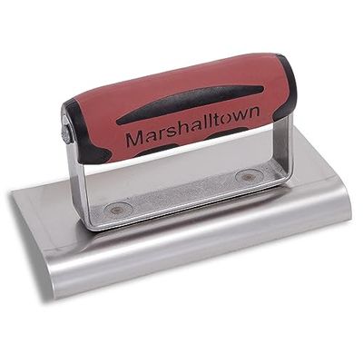 Marshalltown Fer à Bordure courbé béton Lame en Acier Inoxydable 6 x 3, 1/2 Rebord x Rayon 3/8, fabriqué aux États-Unis, 136SSD