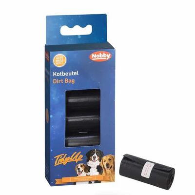 Nobby TidyUp - Bolsas para excrementos (4 rollos, 15 bolsas), color negro