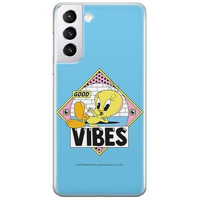 ERT GROUP etui na telefon Samsung S21, case oryginalny i oficjalnie licencjonowany przez Looney Tunes, wzór Tweety 013, optymalnie dopasowane, plecki z TPU