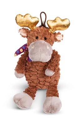 Warmwaterkruik eland Thure 500 ml 34cm bruin - Duurzame knuffel warmwaterkruik - Zacht warm dier vanaf 10 maanden - Warmwaterkruikdier - Pluchen bedfles met dier