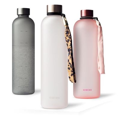 MAMEIDO Drinkfles 1l - lekvrij, koolzuurhoudend, BPA vrij - Sportfles gemaakt van Tritan - BPA vrij - Waterfles voor Sport, Outdoor, Gym & Kantoor (Rosé Quartz, 1000ml)