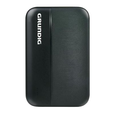 Grundig Powerbank 5000 mAh - Power Bank with USB-C & 2 x USB-A - Compact Charger for Mobile Phone - Power Bank iPhone & Android - Charging Station for On the Go - Black