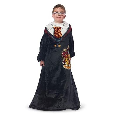 Northwest Unisex Kid's Youth Silk Touch Comfy Throw Blanket with Sleeves, x, 48" Wearable, Harry Potter Hogwarts Rules, 48 Inches