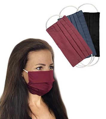 Gemeenschappelijke maskers Set van 3 unisex geïmproviseerd masker omkeerbaar mondbeschermingsmasker mond- en neusbescherming omkeerbaar masker met motief katoen BCI wasbaar