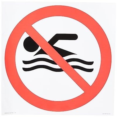 S30 Panneau d'interdiction de natation 300 x 300 mm