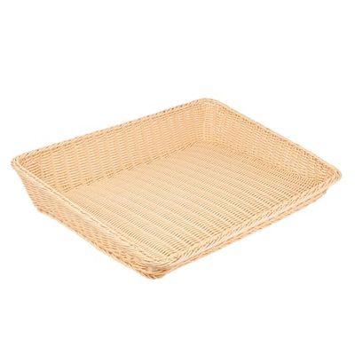 Garcia de Pou Cestino Rettangolare-Pendenza Imitazione Vimini, Pp, Naturale, 45x60x5/12 CM