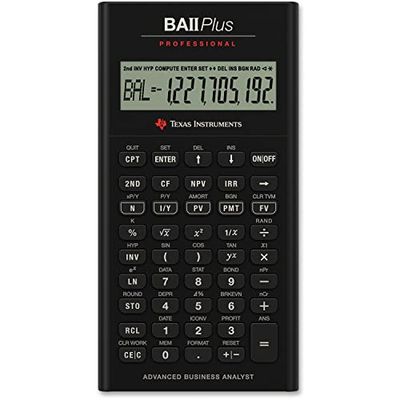 Texas Instruments BA II Plus Professional Calculadora, negro