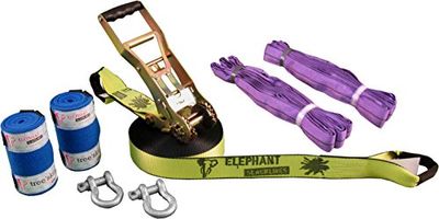 Elephant Slacklines Flash Line Freak Slackline Set - Neon-Yellow, 15 m