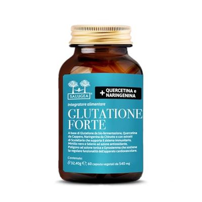 Glutatione Forte Salugea - Integratore 100% Naturale - Con Glutatione Ridotto, Quercetina, Naringenina, Selenio e OxiP®