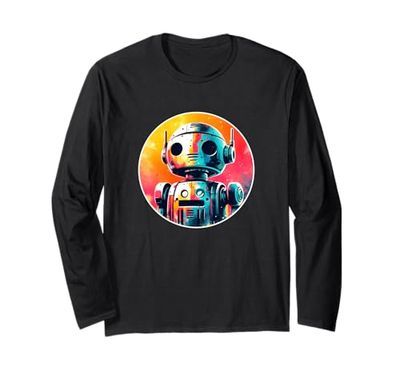 Funny Robot Shirt Robotics Engineer Shirt AI Shirt Robotics Long Sleeve T-Shirt