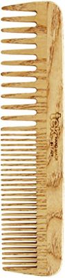 TEK - Pettine Grande a Denti Radi e Fitti in Legno di Frassino, Handmade in Italy, per Capelli Mossi e/o Fini, Districante