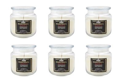 6-pack doftljus i medium jiara, 100% vegetabiliskt vax, vegansk, upp till 80 timmars livslängd - aromaterapi - Tonka - afrodisiakum - Made in Italy - Cereria Di Giorgio