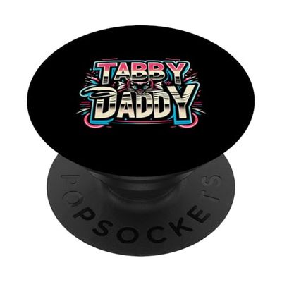 Tabby Daddy Orgulloso padre felino ||||- PopSockets PopGrip Adhesivo