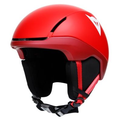 Dainese 204840401-xs-s_8051019481672 Casque de Ski en Polycarbonate, Léger et Résistant Unisex-Youth, Logo MÉTALLISÉ Rouge/Blanc, XS-S