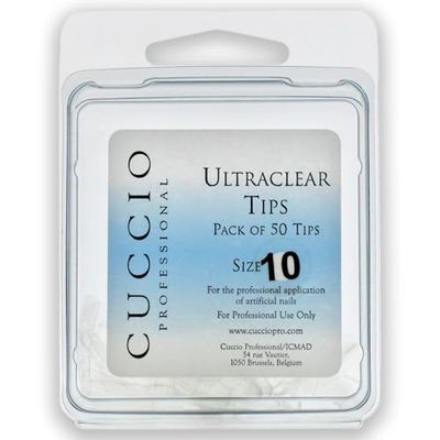 Cuccio Pro Ultraclear Tips 10 par for Women 50 Clous en Acrylique 50 Unités