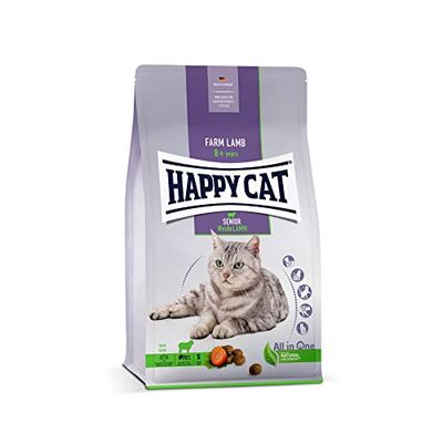 Happy Cat 70613 – Senior Saude Cordero – Comida Seca para Gatos Seniors a Partir de 8 años – 300 g de Contenido