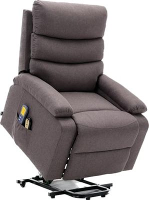 ASTAN HOGAR Sillón Relax con Función Auto-Ayuda (Levanta Personas), Reclinación Eléctrica, Masaje Y Termoterapia, Modelo Ceci AH-AR10520MR