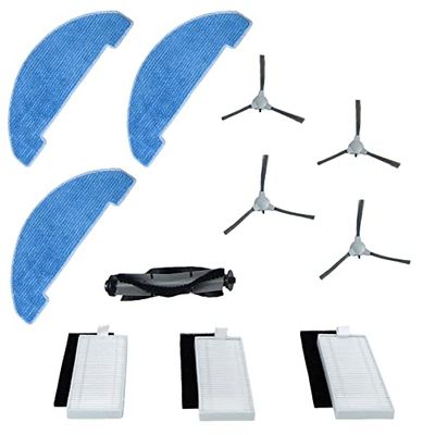 Venga! Spare Parts Kit for Robot Vacuum Cleaner VG RVC 3000, 4 Side Brushes, 1 Rolling Brush, 3 Mops, 3 Filter Kits, SP VG RVC 3000 KIT