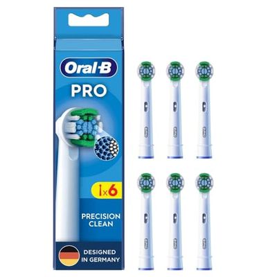 Oral-B Pro Precision Clean - Set di 6 testine di ricambio per spazzolino elettrico, per pulizia dei denti con setole innovative a forma di X, originale Oral-B, progettato in Germania