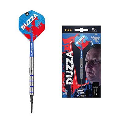 Target Darts Glen Durrant 80% Tungsten Steel Tip Darts Set Dardos de Punta Blanda, Unisex, Plateado y Azul, 20 g