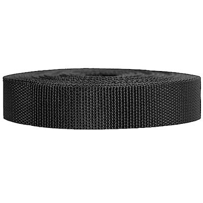 Strapworks Sangle en polypropylène Lourd – Sangle en polyéthylène Robuste pour réparation d'équipement de Bricolage en extérieur, 3,8 cm x 22,9 m, Noir