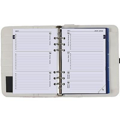 Kalpa 1011-15 A5 Organizer Ring Binder Red Rose with agenda refill 2024 2025 and 2026