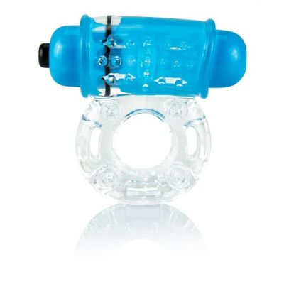 Screaming O Colour Pop O Wow Reusable Vibrating Penis Ring with Detatchable Bullet, Blue