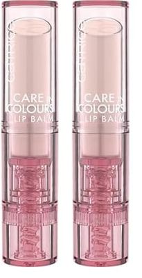 Catrice Cosmetics Bálsamo labial Care In Colours, hidratar/humectar, cuidado, natural, brillante, 3 g (Paquete de 2)