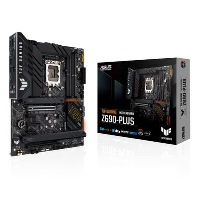 ASUS TUF GAMING Z690-PLUS - Carte mère gaming Intel Z690 LGA 1700 ATX (15 DrMOS, PCIe 5.0, DDR5, 4 x M.2, Intel 2.5 Gb LAN, USB 3.2 Gen 2x2 Type-C, Thunderbolt 4)