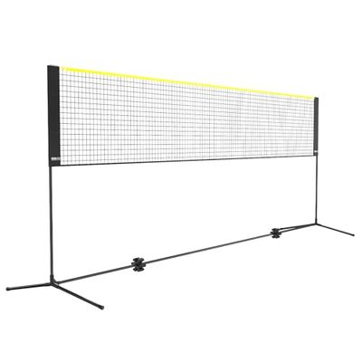 VEVOR Red de Bádminton, Red de Voleibol Ajustable en Altura, 420x155x103 cm, Juego de Red de Tenis Portátil con Postes, Soporte, Bolsa, Raquetas, Volantes de Nailon, Uso en Interior y Exterior